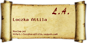 Loczka Attila névjegykártya