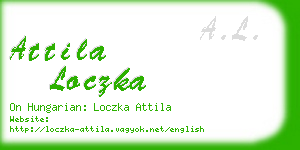 attila loczka business card